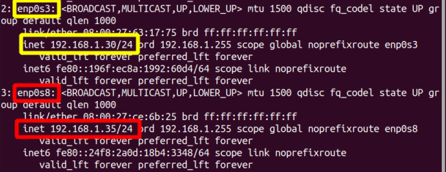 IPv4 Static IP Shown In The Terminal